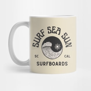 surf sea sun surfboards Mug